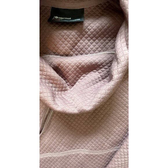 Marmot Light Purple Quilted Cowl Neck Sweatshirt Pockets SZ XL Stay Gorpcore - Picture 3 of 4